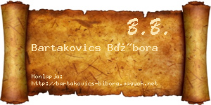 Bartakovics Bíbora névjegykártya